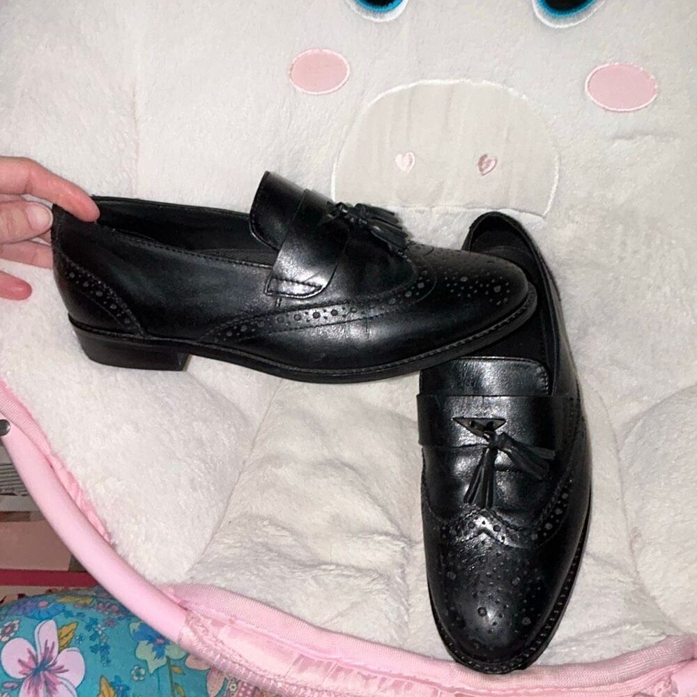 ASOS men’s black tassel dress loafers sz 7 - Picture 3 of 5